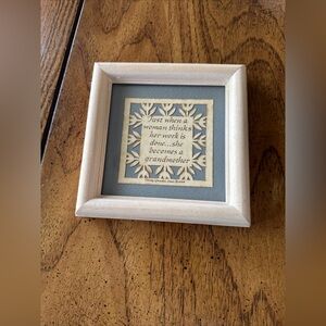 Vintage Scissor cut design  1980s framed with grandma saying excellent condition